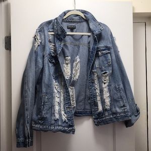 Forever 21 Jackets & Coats - Distorted jean jacket plus size Forever 21 Jackets & Coats - Distorted jean jacket plus size
